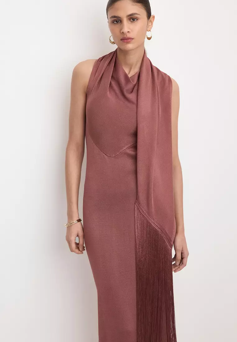 Buy Mango Knit Foulard Dress 2026 Online | ZALORA