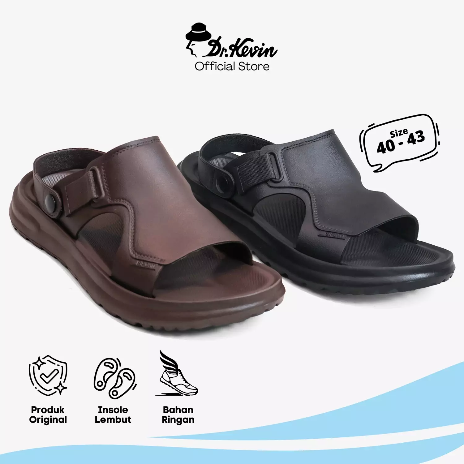 Dr. Kevin Sepatu Sandal Pria Tali Belakang 871-105