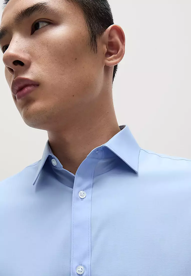 Regular Fit Easy Iron Cotton Blend Shirt