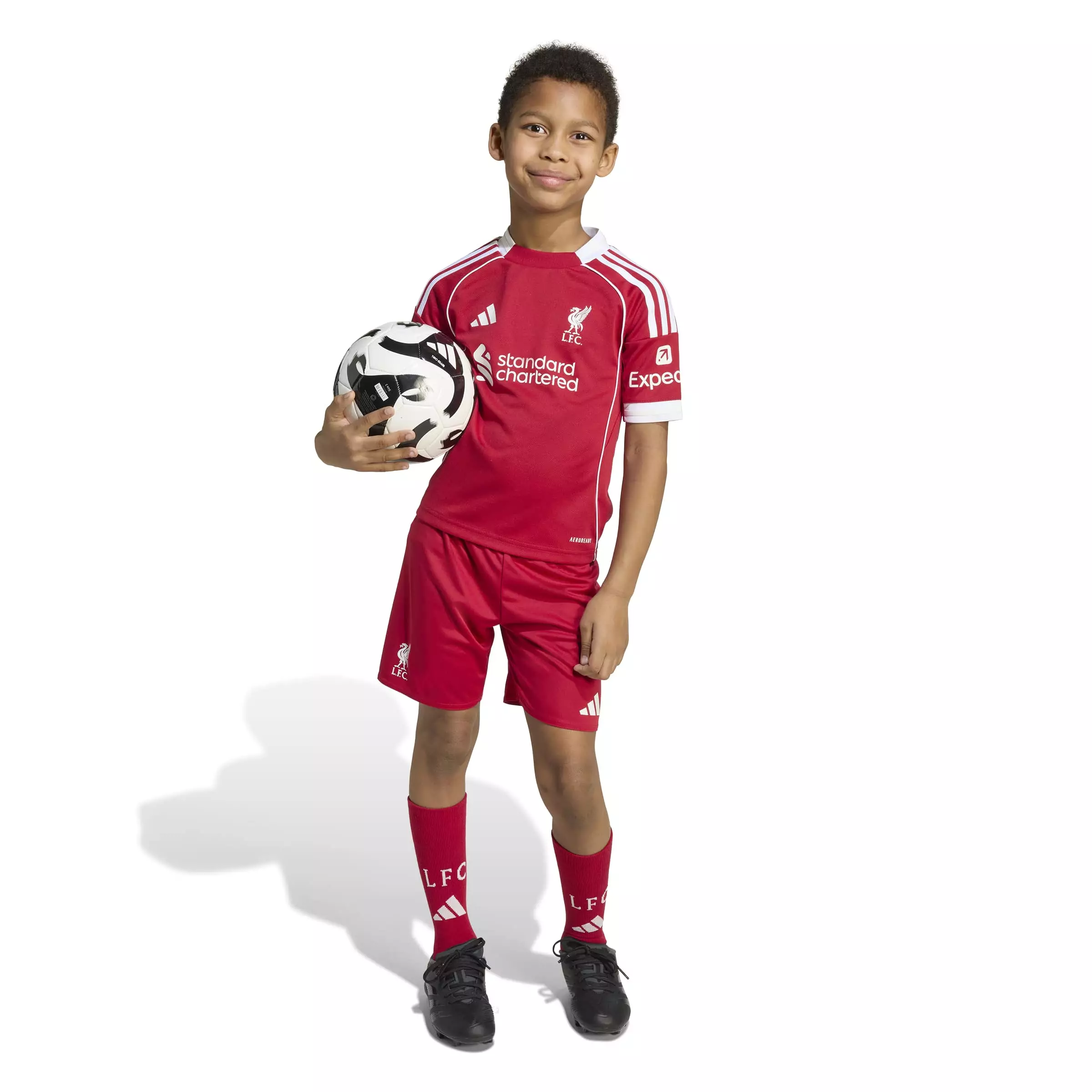 ADIDAS Liverpool FC 25/26 Home Mini Kit Kids JV6442 - Set Jersey Anak (Merah)