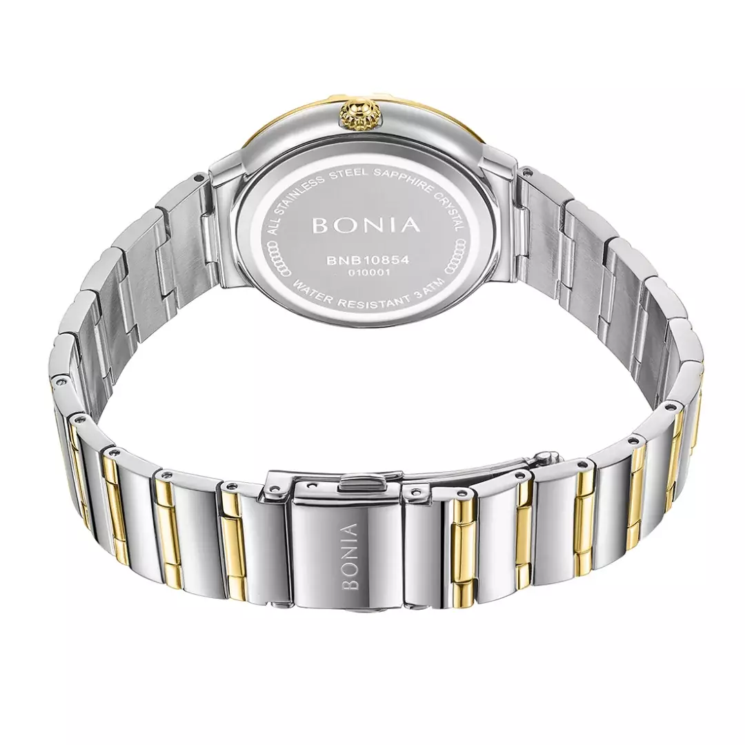 Jam Tangan Wanita Bonia Green Dial Stainless Steel Strap Analog B10854-2197S