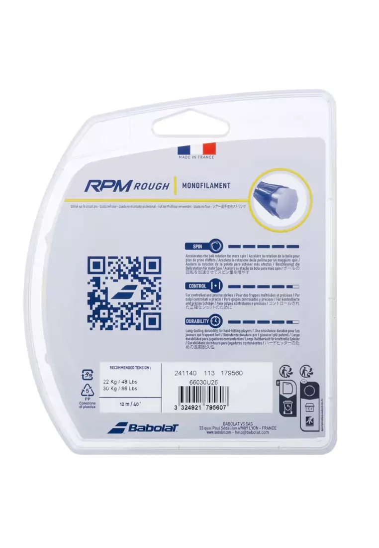 Babolat Tennis String RPM Rough 12M (130/16) Yellow