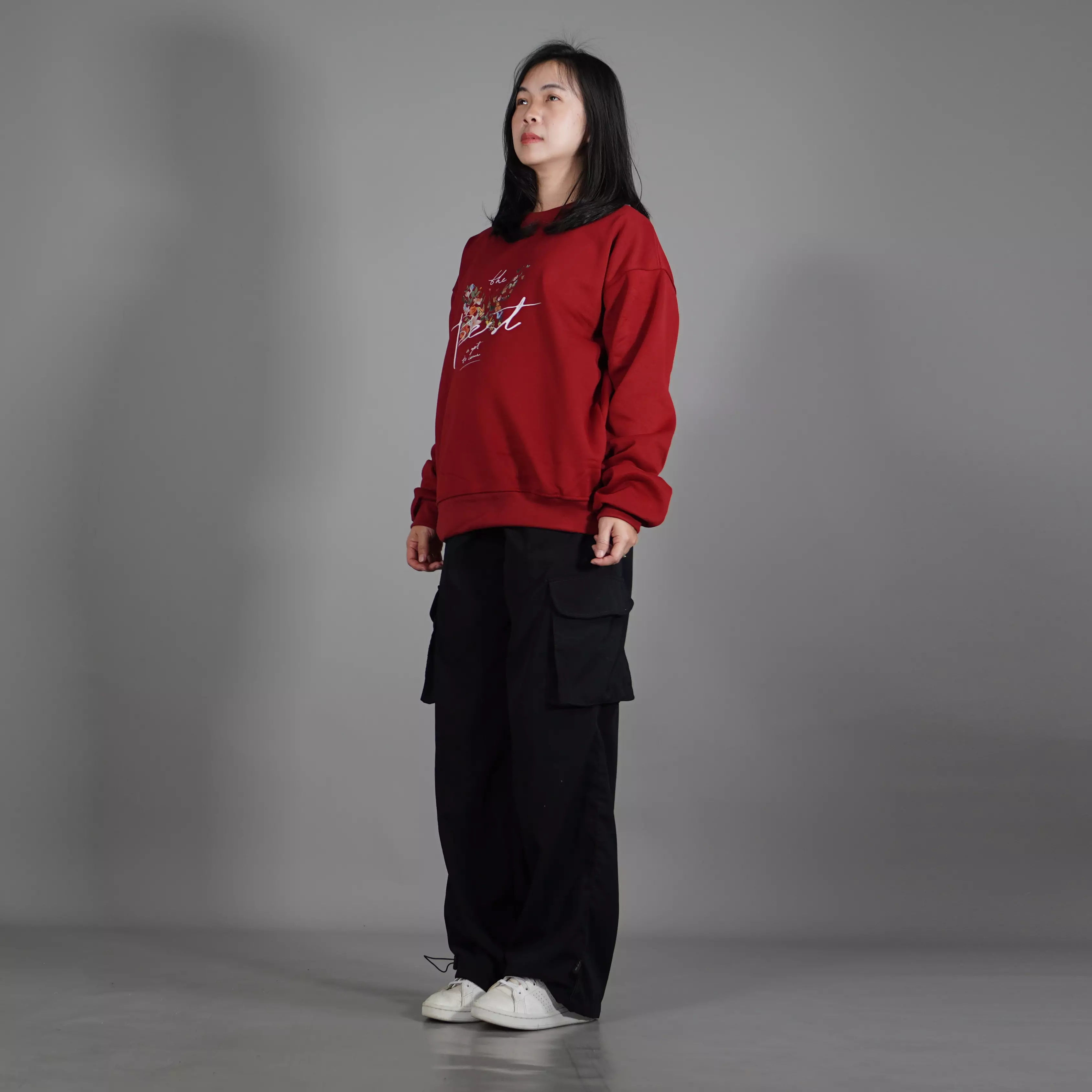  BEST Sweater Marun Sweater Unisex Sweater Sablon Sweater Oversize - Marun