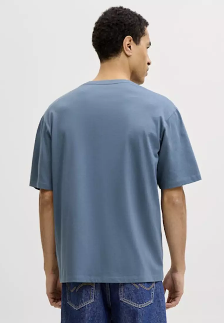 Short Sleeve Denim Crew Neck Tee
