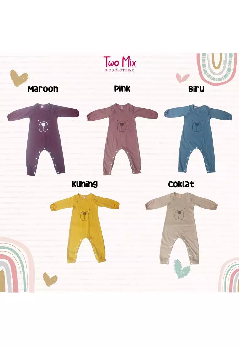 Two Mix Baju Jumper Bayi Unisex / Hansop Baju Bayi Kaos Katun 0-2 Tahun 4293