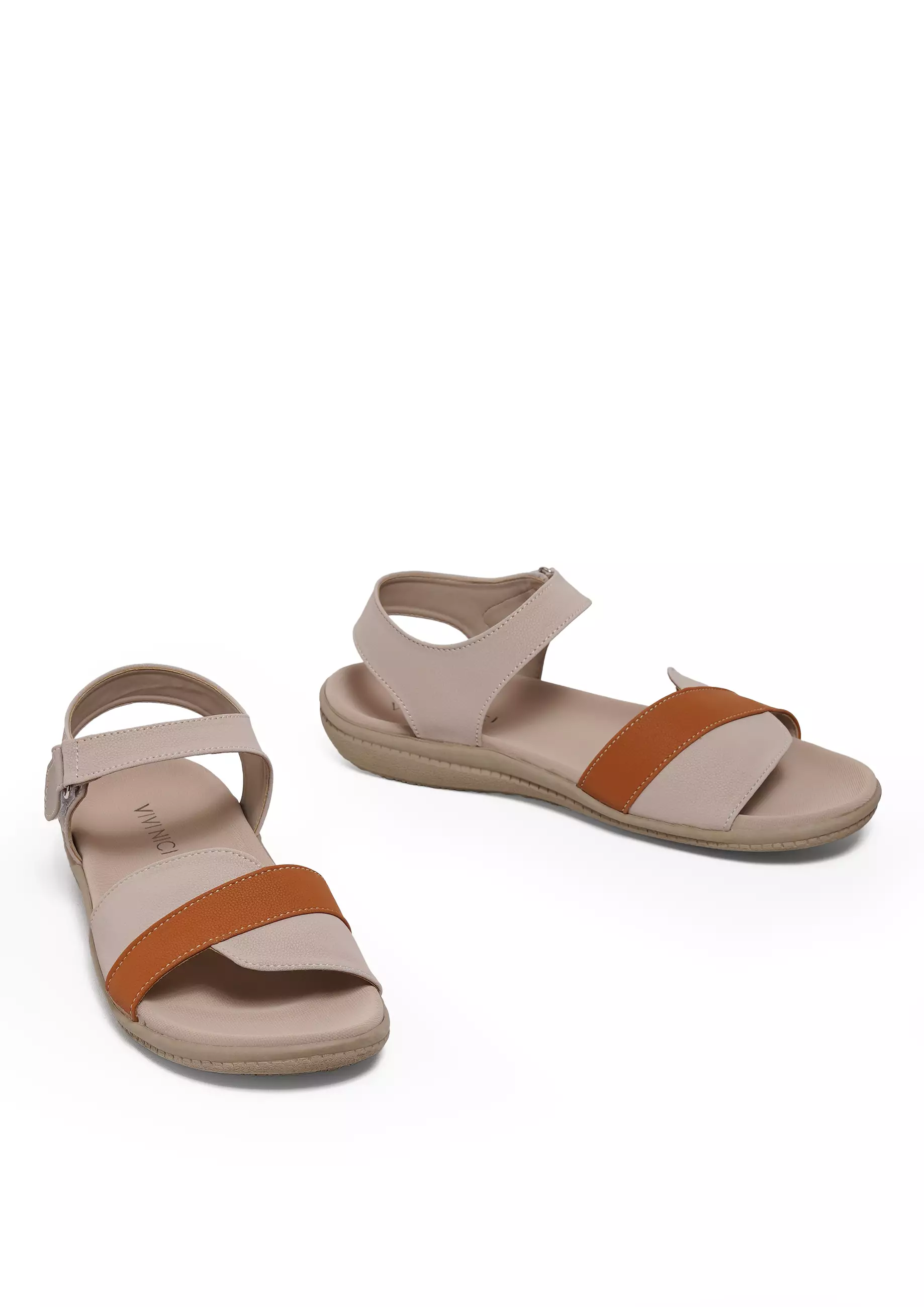 VIVI NICI - Agnia Sandal Wanita Teplek Cannoli Cream