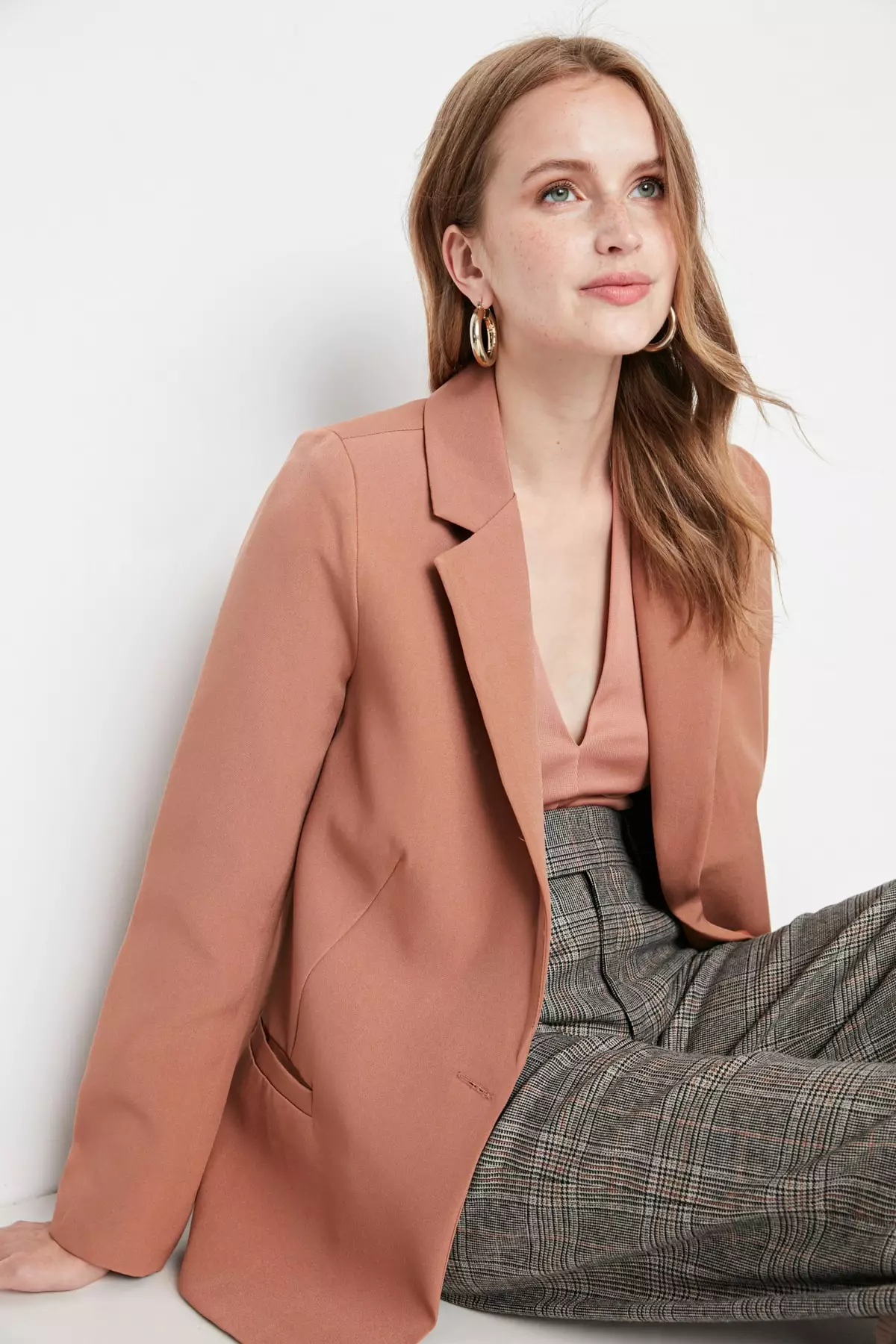 Printed Lining Blazer Jacket