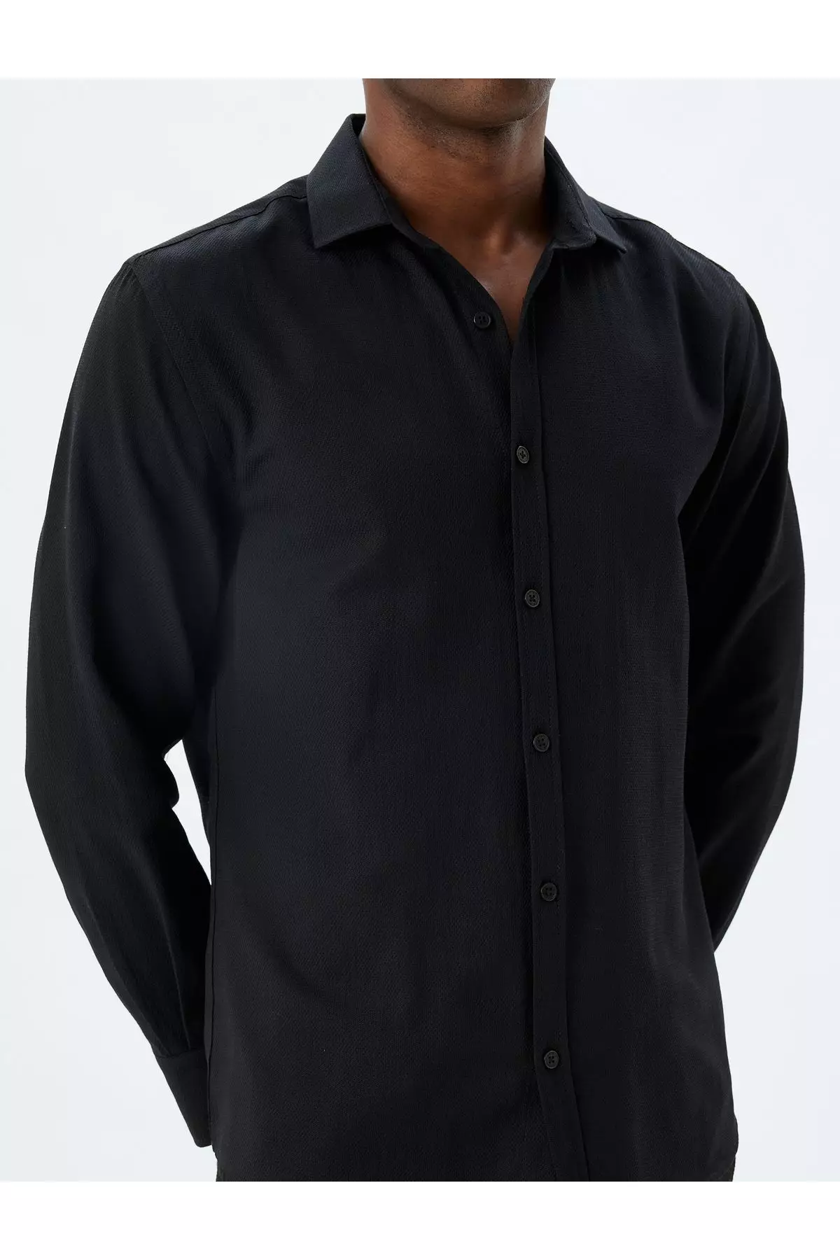 Slim Fit Shirt Long Sleeve Cotton Blend