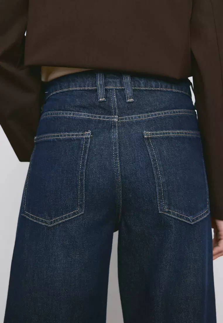 Wide Leg Jeans With Turn-Up Hem