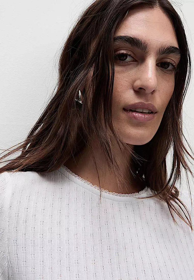 Textured Pointelle T-Shirt