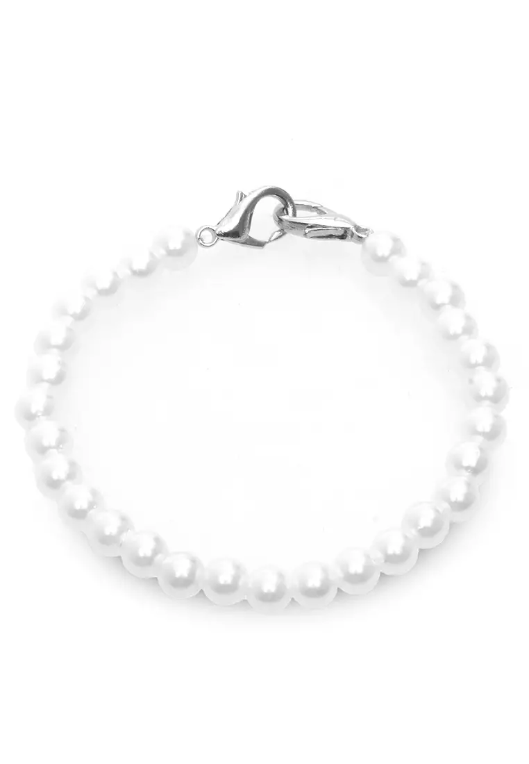 Sayz Konektor Masker Mutiara Pengait Mask Elegant Untuk Hijab Premium Quality - Putih