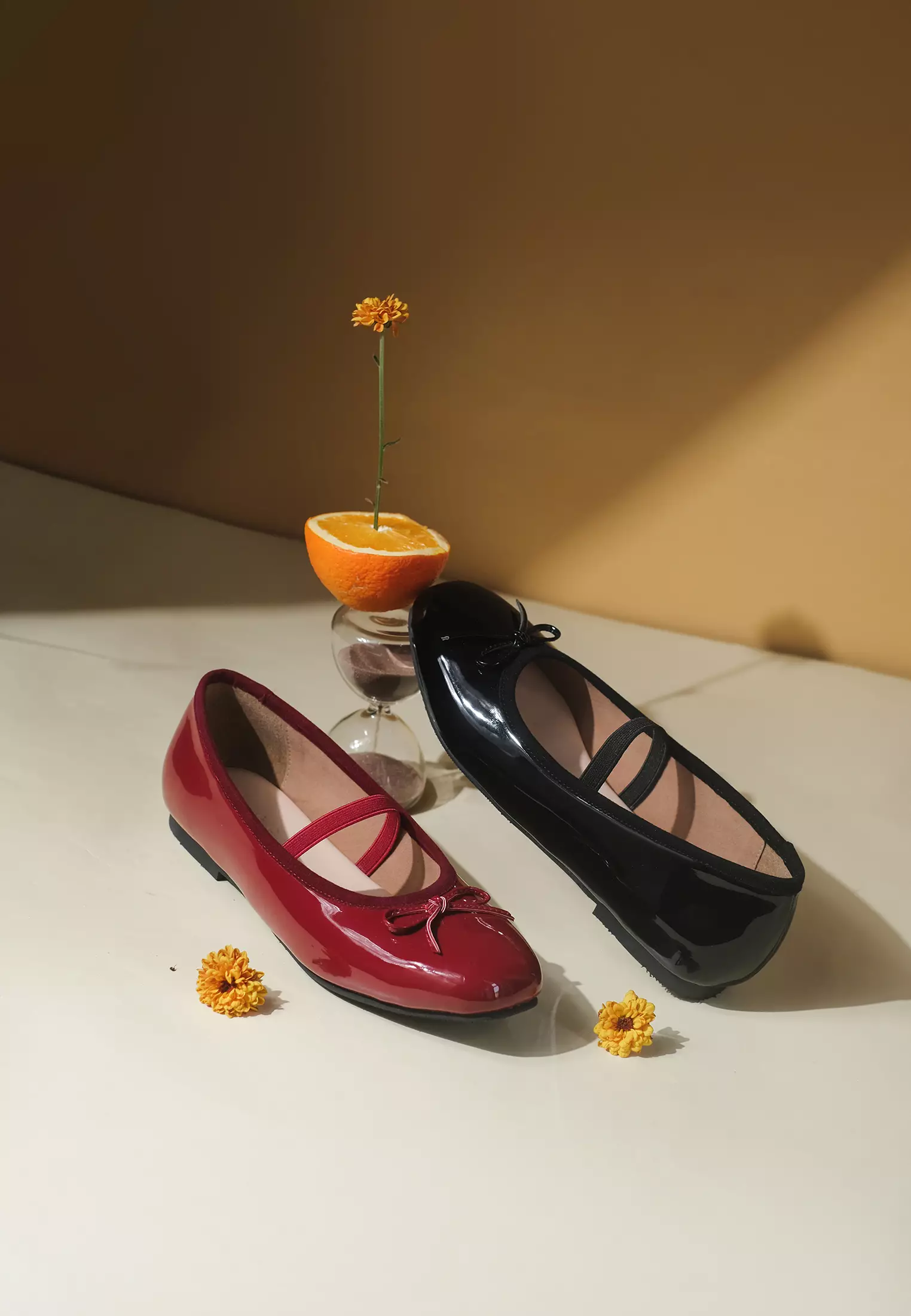 Poppy Ballerina Flat Shoes Square Toe with Bow