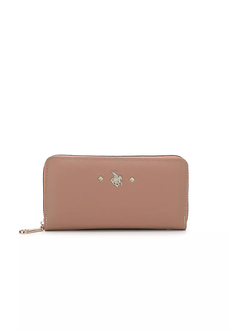 Women's 2-In-1 Top Handle Bag & Zipper Purse (2-in-1 Tas Tangan Wanita & RFID Dompet Wanita) - Cokelat