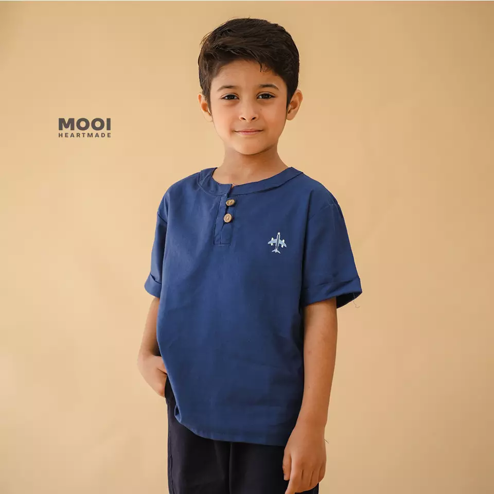 Mooi Kemeja Anak Laki-Laki Darel Shirt - Clary Sage