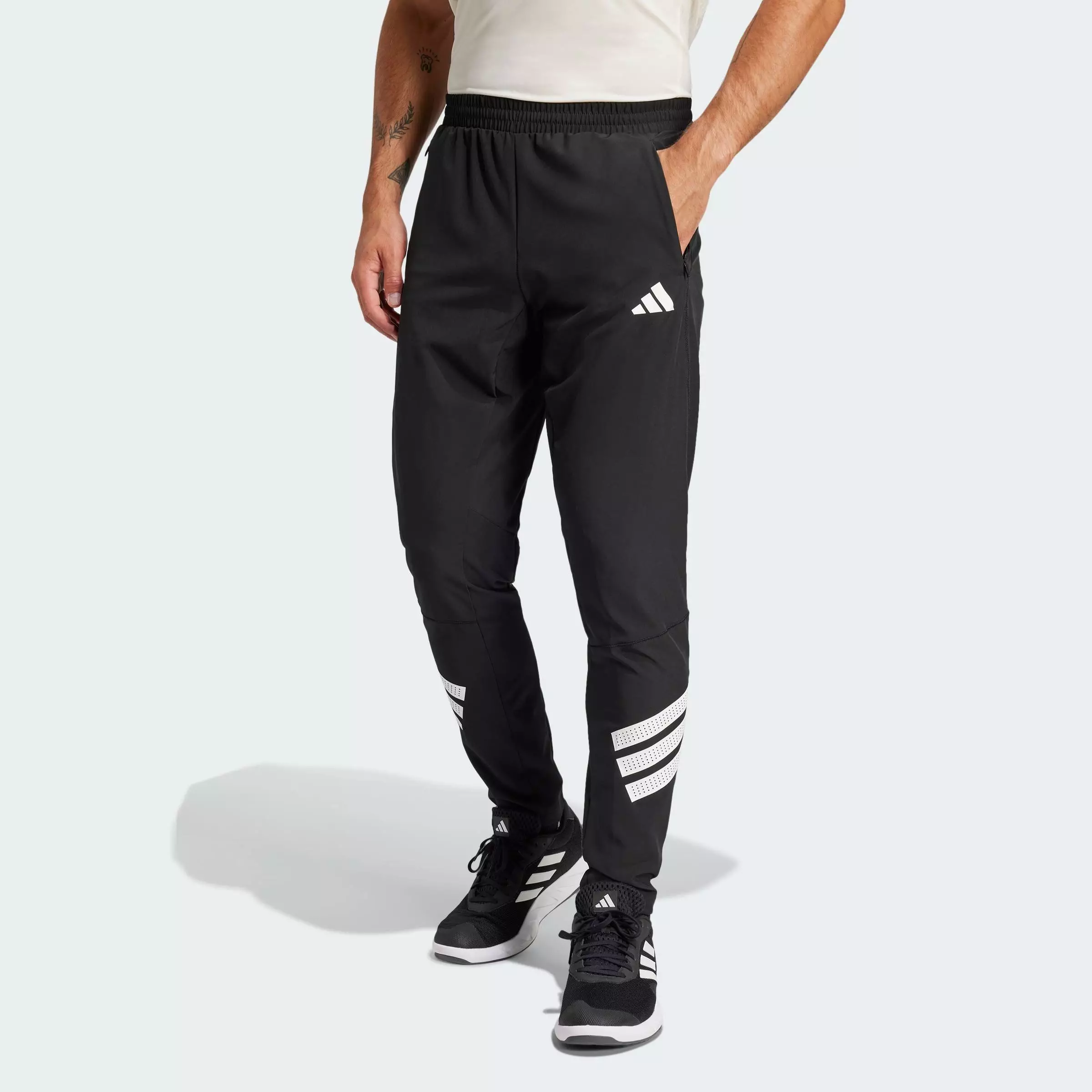 Buy ADIDAS Gym & Training Icon 3-Stripes Woven Pants Men Black