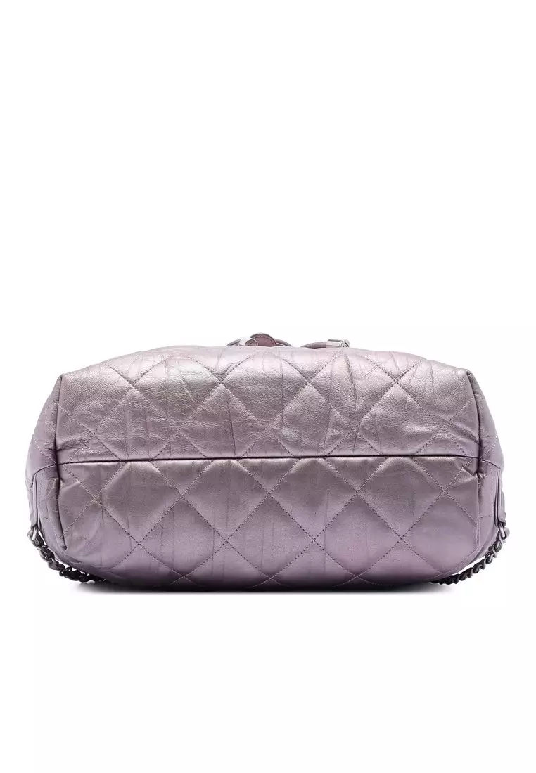 Pre-Loved Chanel Quilted Iridescent Calfskin Ground Control Flap Backpack