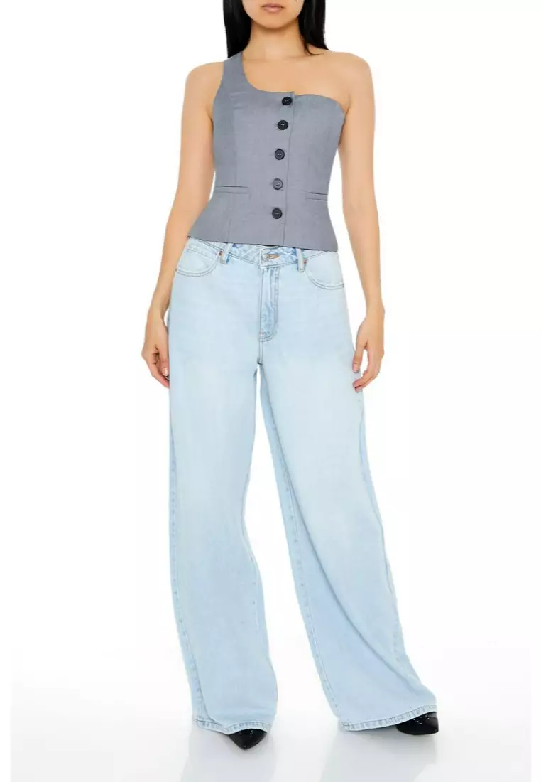 Forever 21 one shoulder top best sale