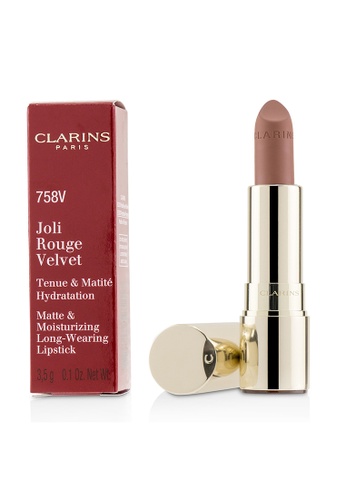 Clarins CLARINS - Joli Rouge Velvet (Matte & Moisturizing Long Wearing Lipstick) - # 758V Sandy Pink 3.5g/0.1oz C4B16BE9AABF59GS_1