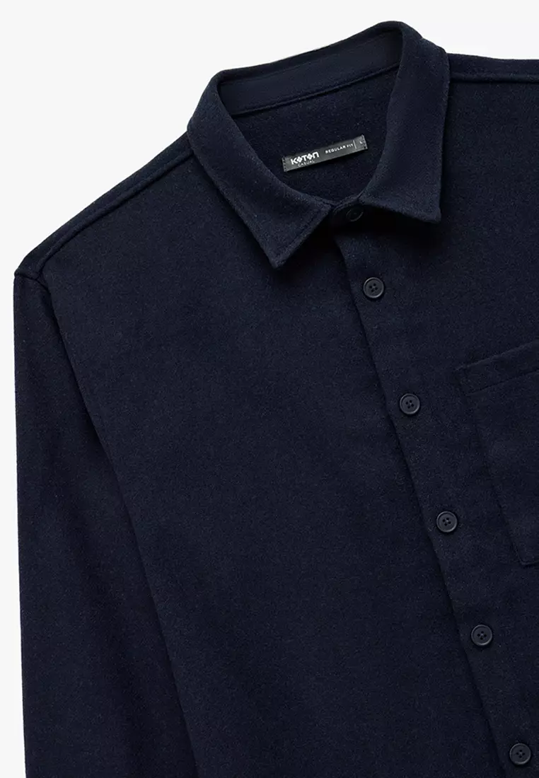Regular Fit Buttoned Pocket Detailed Long Sleeve Shirt