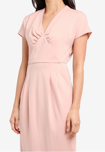 Jual ZALORA  Sheath Dress With Gathered Details Original 