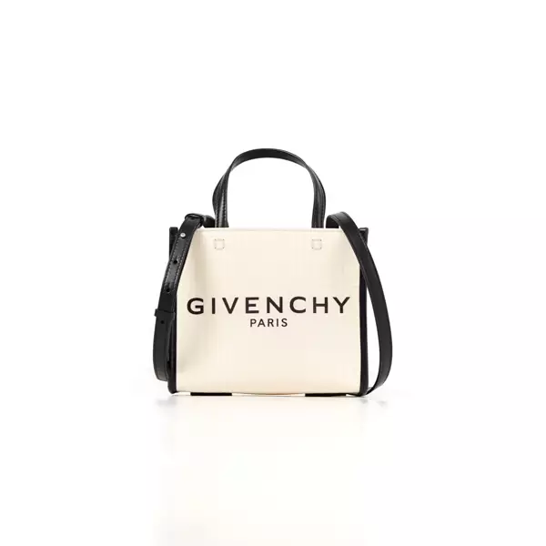 Tas GIVENCHY 4G PATTERN BLACK SIDE IVORY TOTE BAG WITH LONG STRAP SMALL 100% ORIGINAL