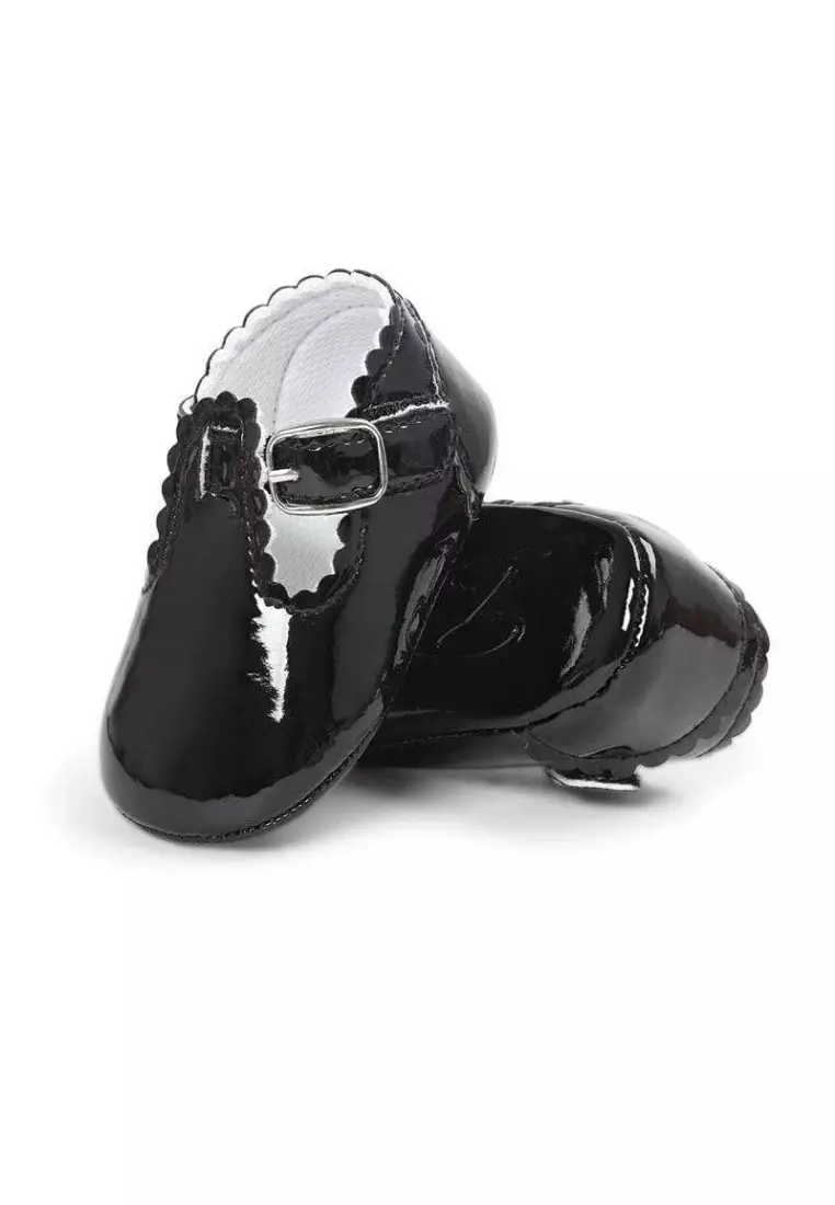 Colored Patent Tbars Shoes - Black