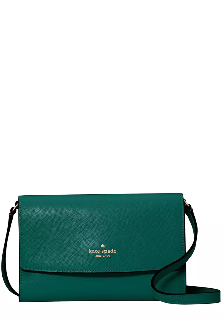 Buy Kate Spade Kate Spade Perry Leather Crossbody Bag in Deep Jade ...