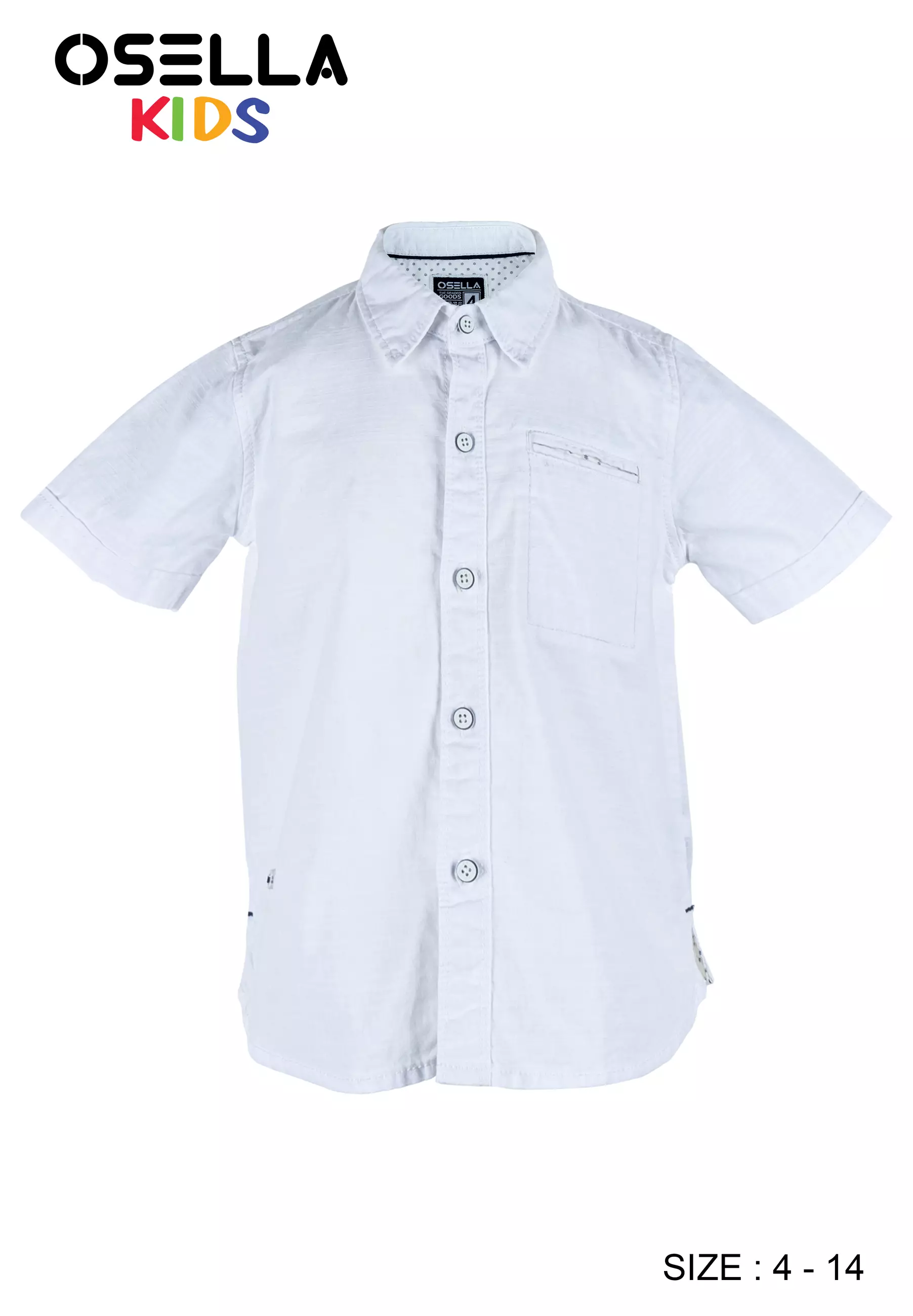 [NEW] Osella Kids Casual Light Knitted Shirt 22324003 | Kemeja Lengan Pendek Anak Laki-Laki