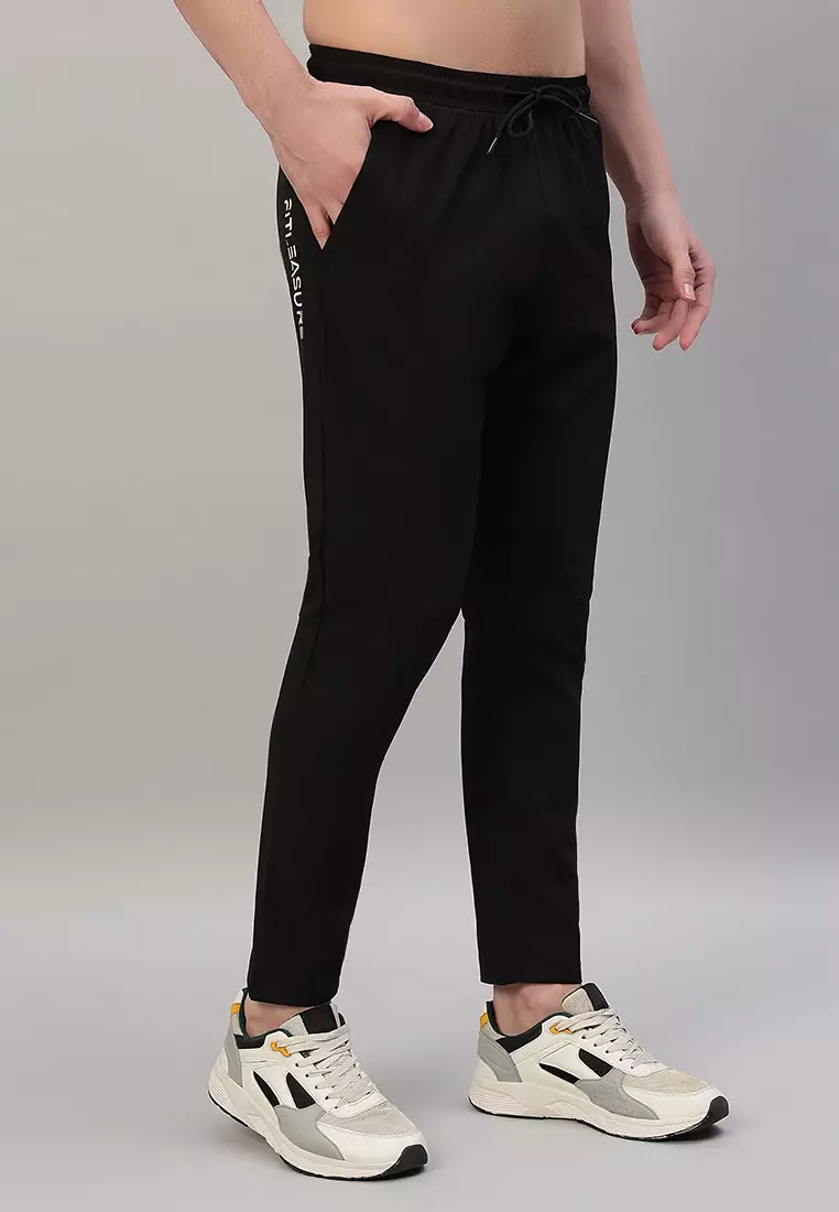 Buy Fitleasure Men's Training/Workout Jogger Black Pants 2025