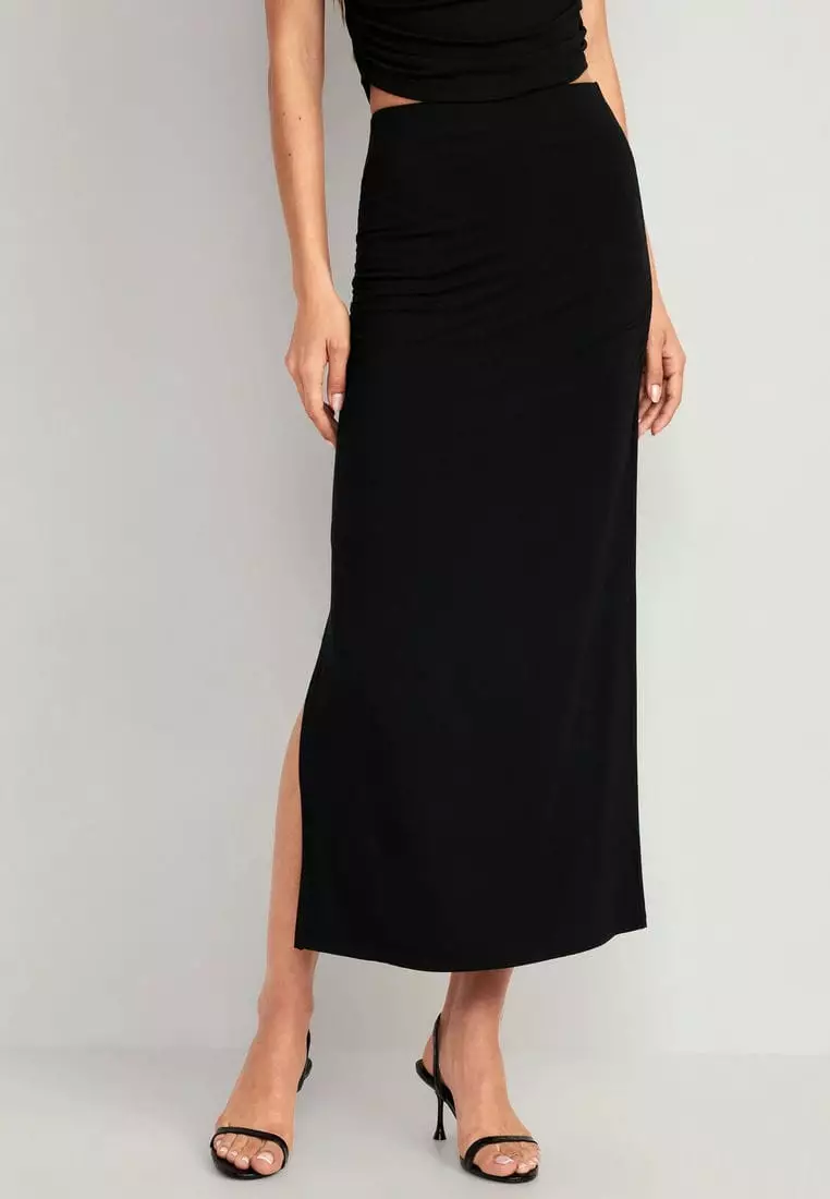 Buy Old Navy High Waisted Ruched Maxi Skirt for Women 2024 Online