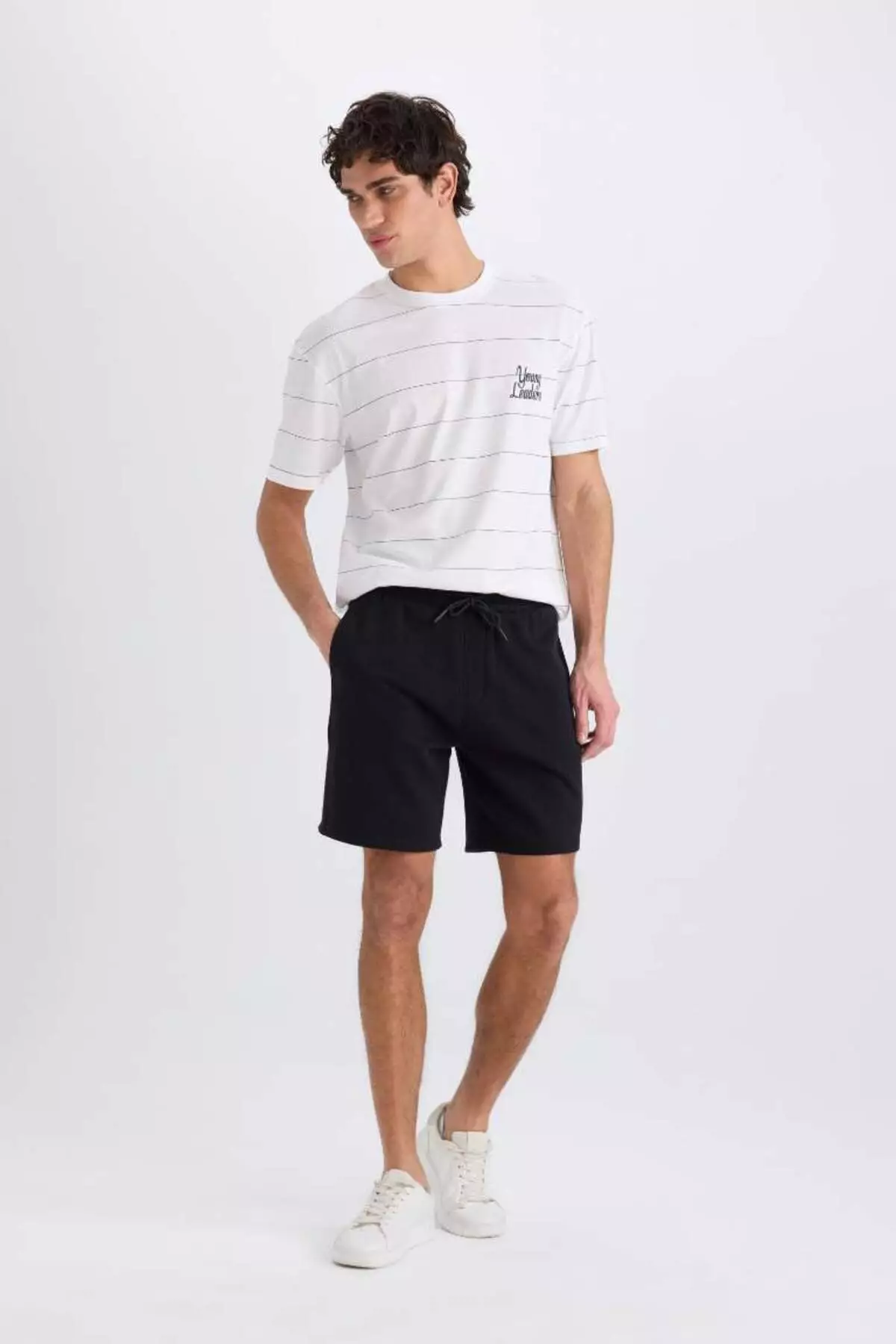Regular Fit Straight Leg Basic Straight Shorts B8672Ax25Sp