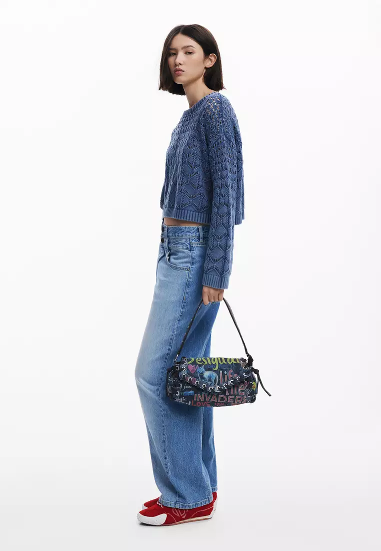 Graffiti denim bag S