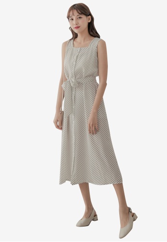 Buy Eyescream Polka Dot Below Knee Sleeveless Dress Zalora Hk