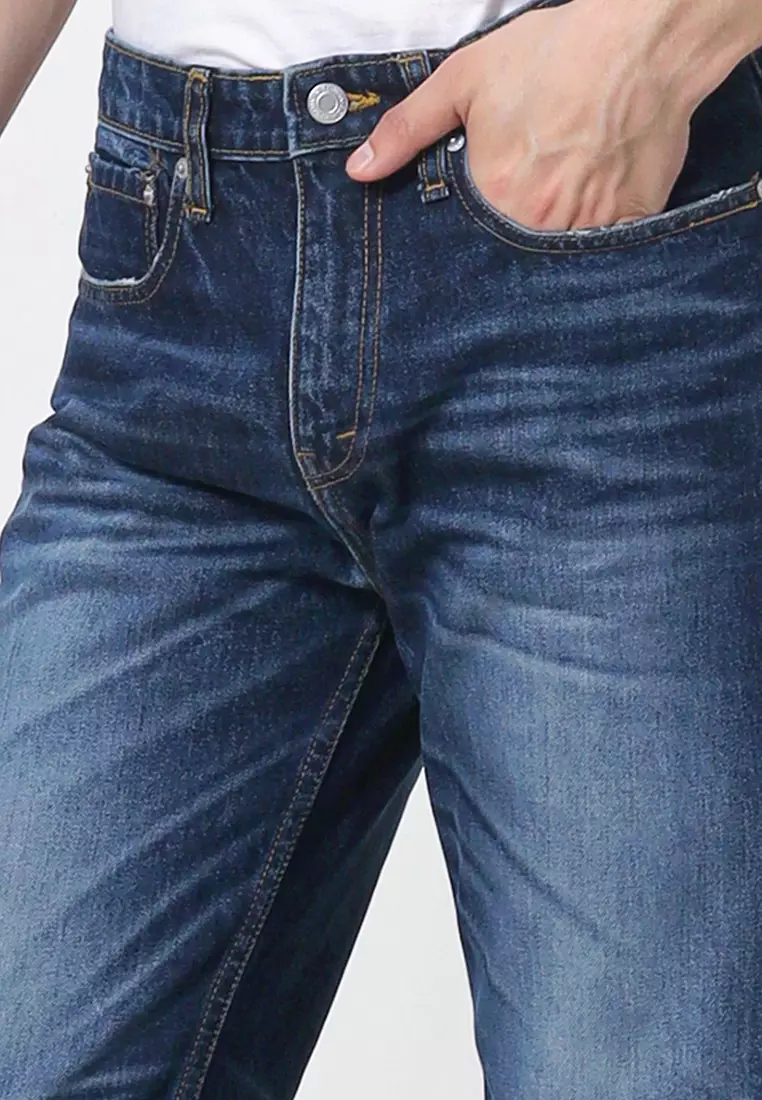Celana Denim Pria 801 Handcrafted Indigo 3D Jeans Reguler Fit New 