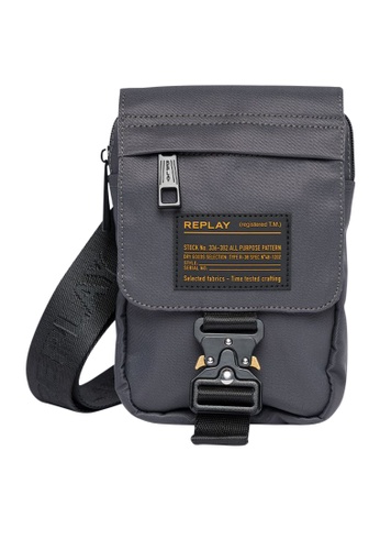 REPLAY grey REPLAY TWILL CROSSBODY BAG 44A22AC42E493BGS_1