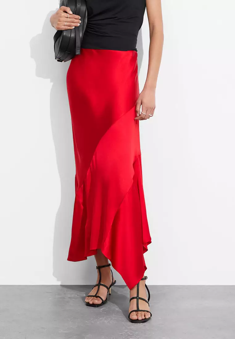 Buy Other Stories Asymmetric Satin Midi Skirt 2025 Online ZALORA