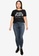 Only CARMAKOMA black Plus Size Pinkfloyd Life Tee A0A60AABF74384GS_4