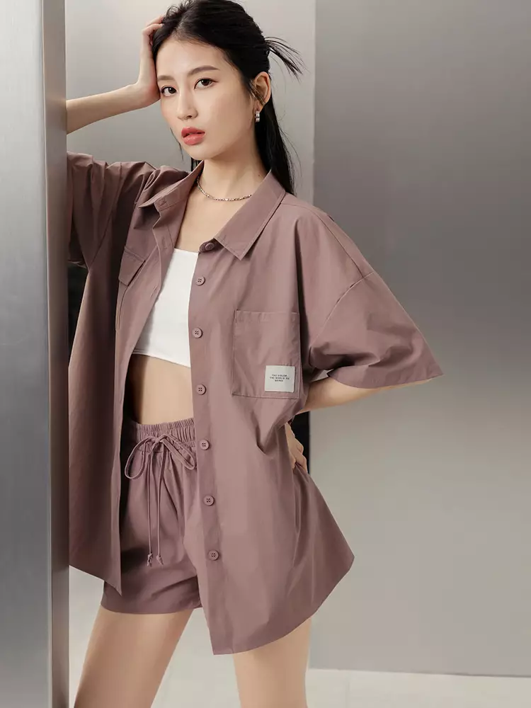 UV-Resistant Cool Quick-Dry High-Waisted Drawstring Shorts [BA7477]