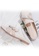 Twenty Eight Shoes beige VANSA Strip Bow Flat Mules   VSW-CFS1 3F6B3SHE3E6D1EGS_4