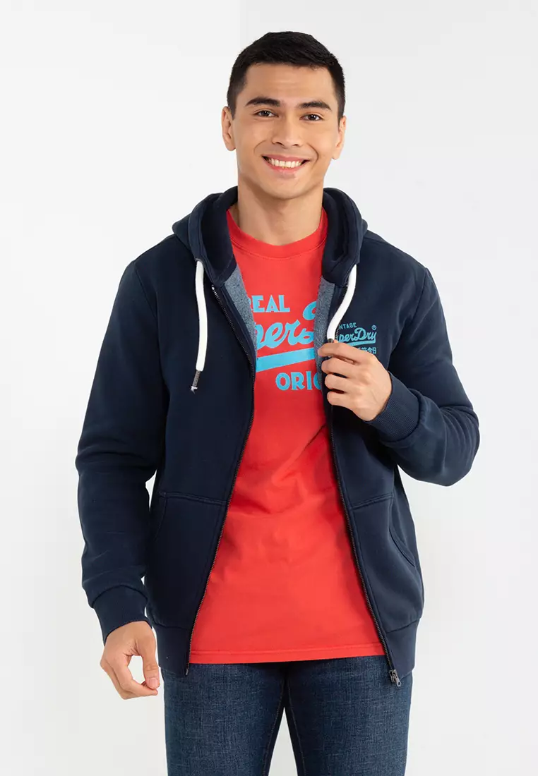 Superdry hoodie in navy