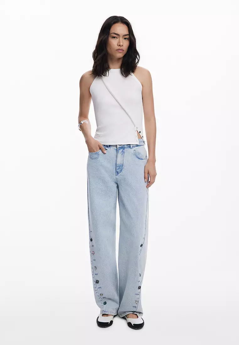 Tank top with opening