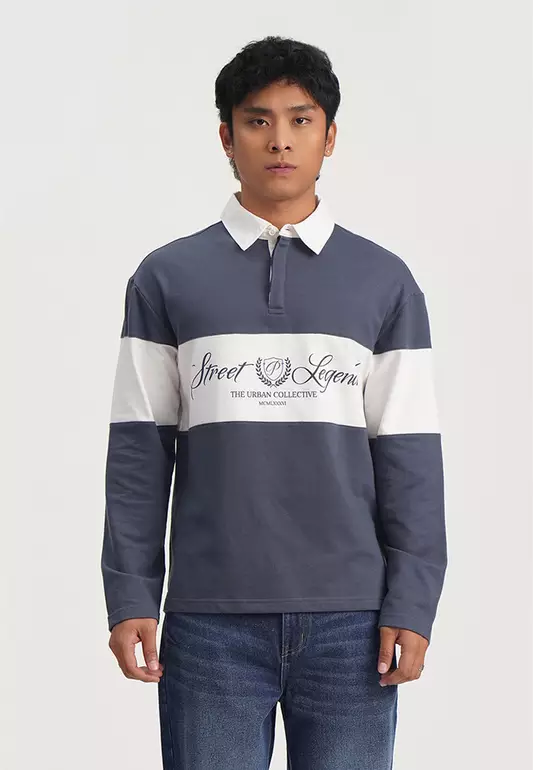 Street Legend Relaxed Fit Long Sleeves Polo
