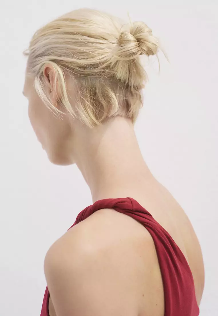 Asymmetrical Dress With Gathered Strap