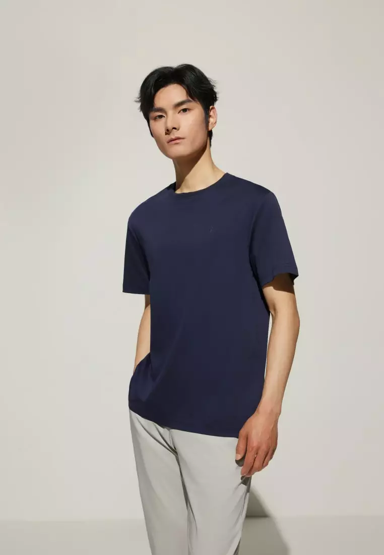 G2000 Super Soft Mercerized Pure Cotton Relax Fit Short Sleeve T-Shirt with Logo