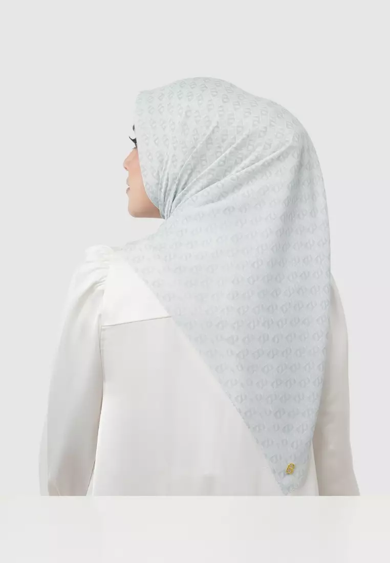 Interlock Voile Square - Cloud