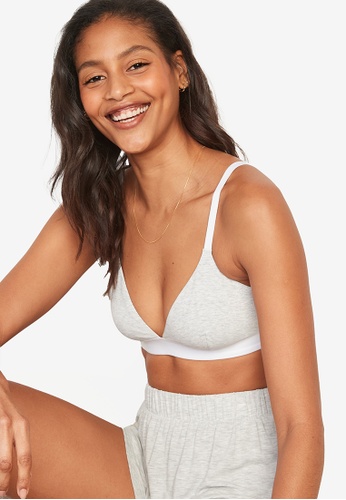 Old Navy grey Supima Cotton Triangle Bralette 6AD21USD22CDCAGS_1
