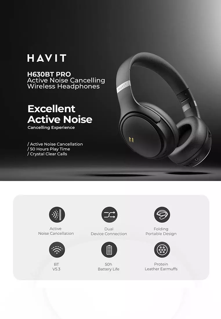 Jual Havit Havit H630BT PRO ANC Wireless Headphones Dual Device ...