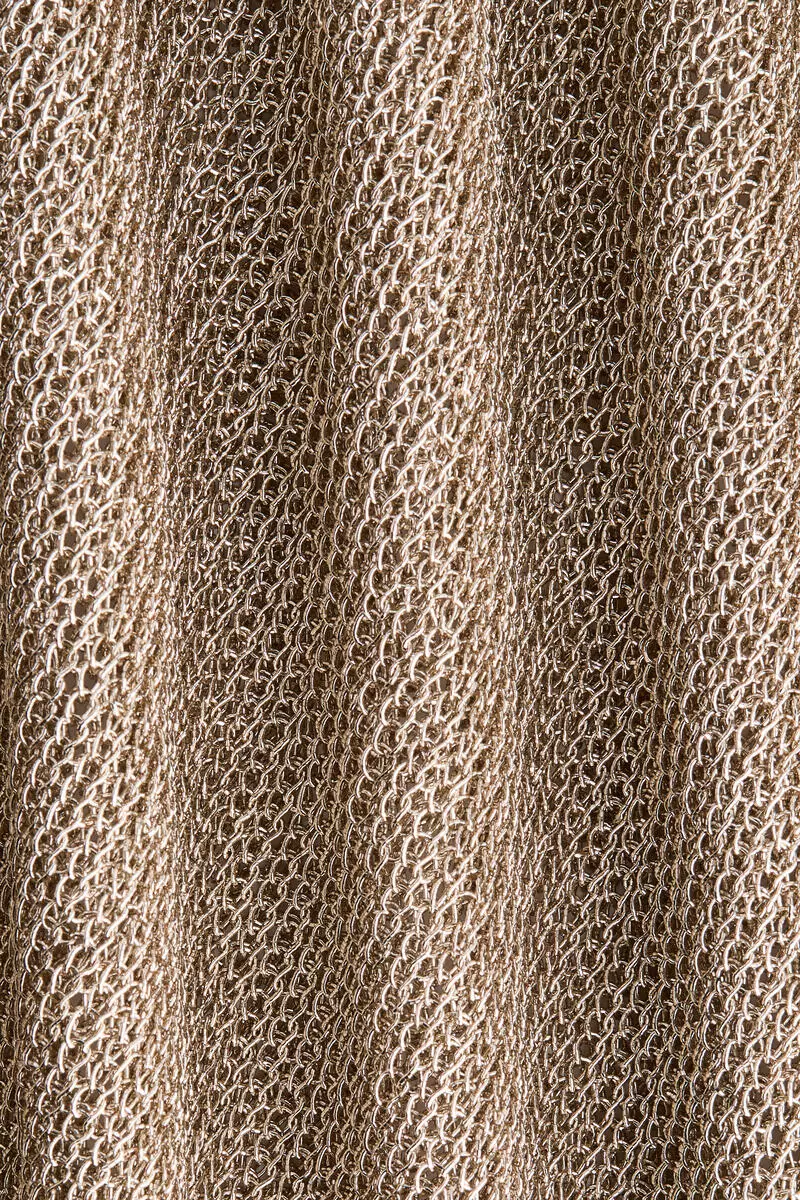Metallic knitted top
