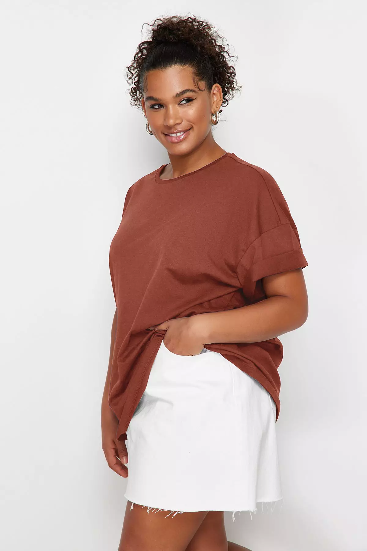 Plus Size Cotton Graphic T-Shirt