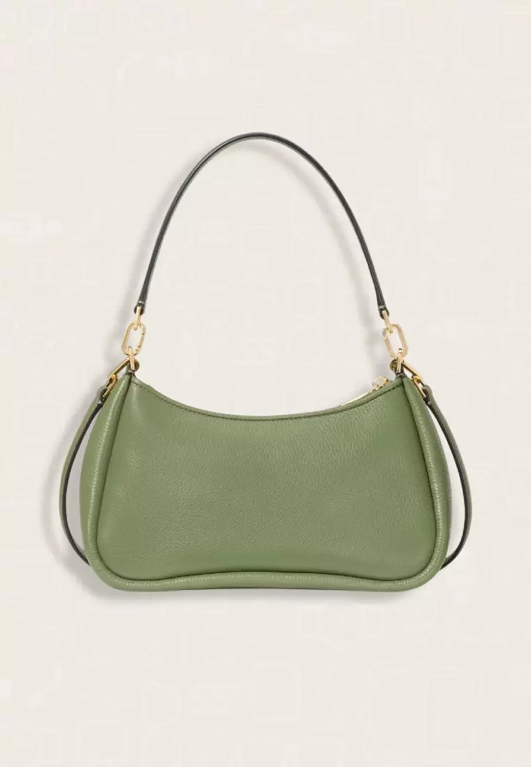 Kate Spade Kayla Woven Leather Convertible Shoulder Bag Cedar Stand